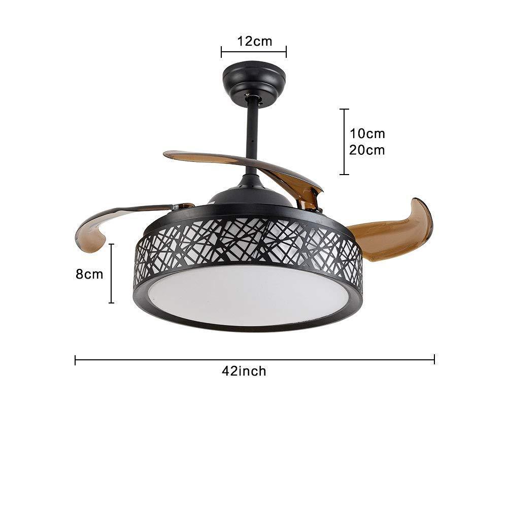 42" lampadario moderno del ventilatore del soffitto del LED, dimmable, 4 lame del ventilatore, con telecomando
